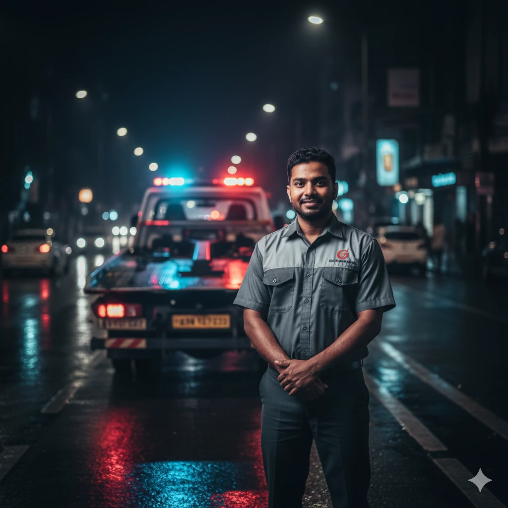 Professional towing technician